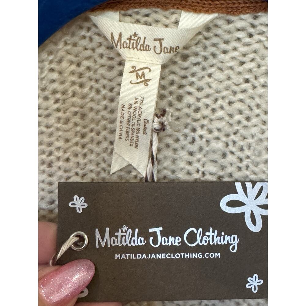 Matilda Jane Just Imagine Stephanie Women Cardigan Sweater Sz M Wool Blend - Picture 4 of 7